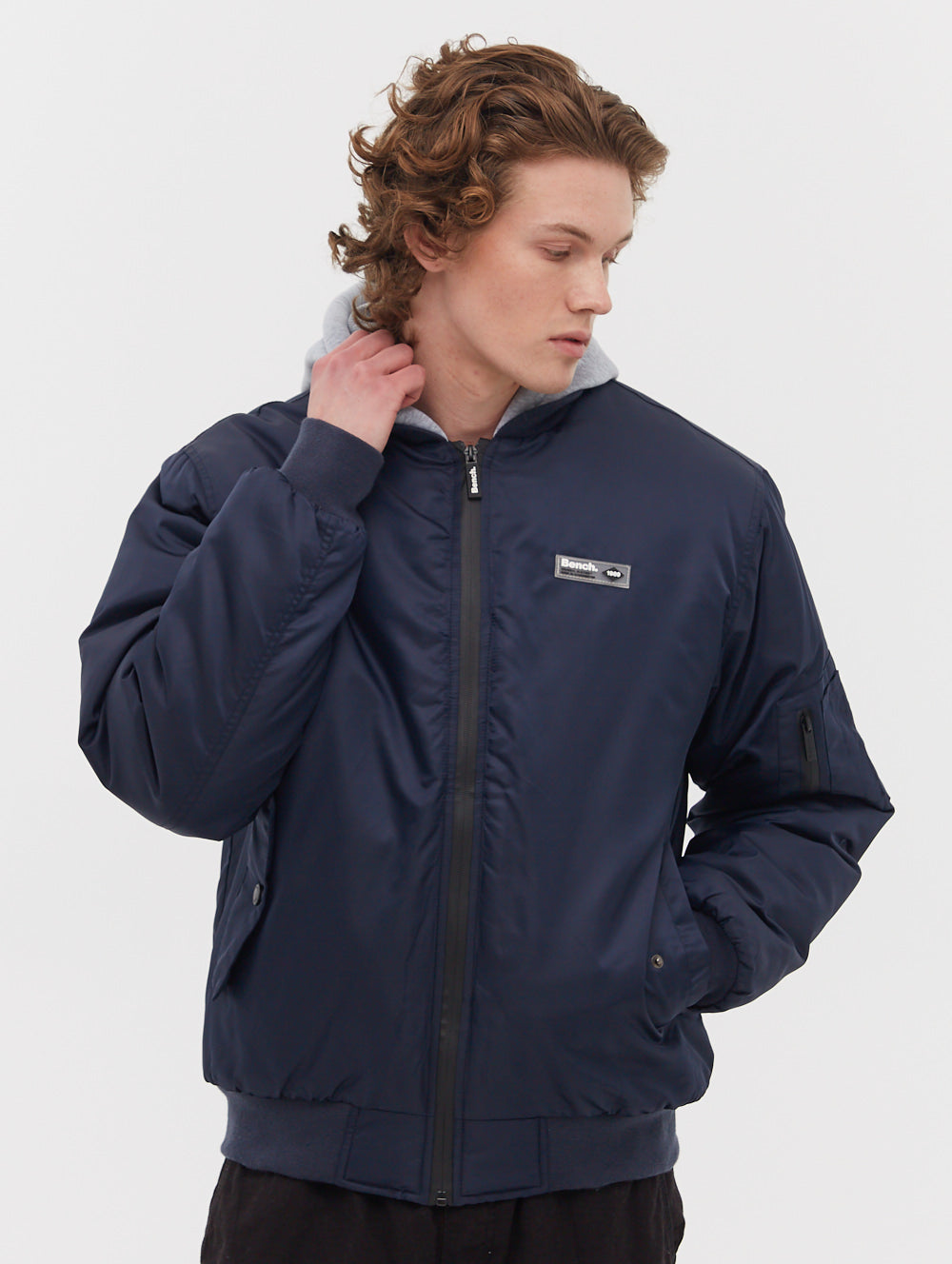 Bomper Fleece Hood Bomber Jacket