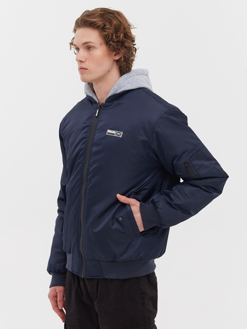 Bomper Fleece Hood Bomber Jacket