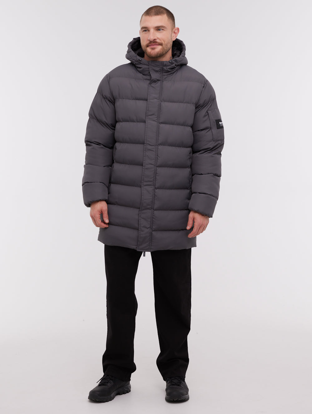 Texani Hooded Puffer Jacket - Grey
