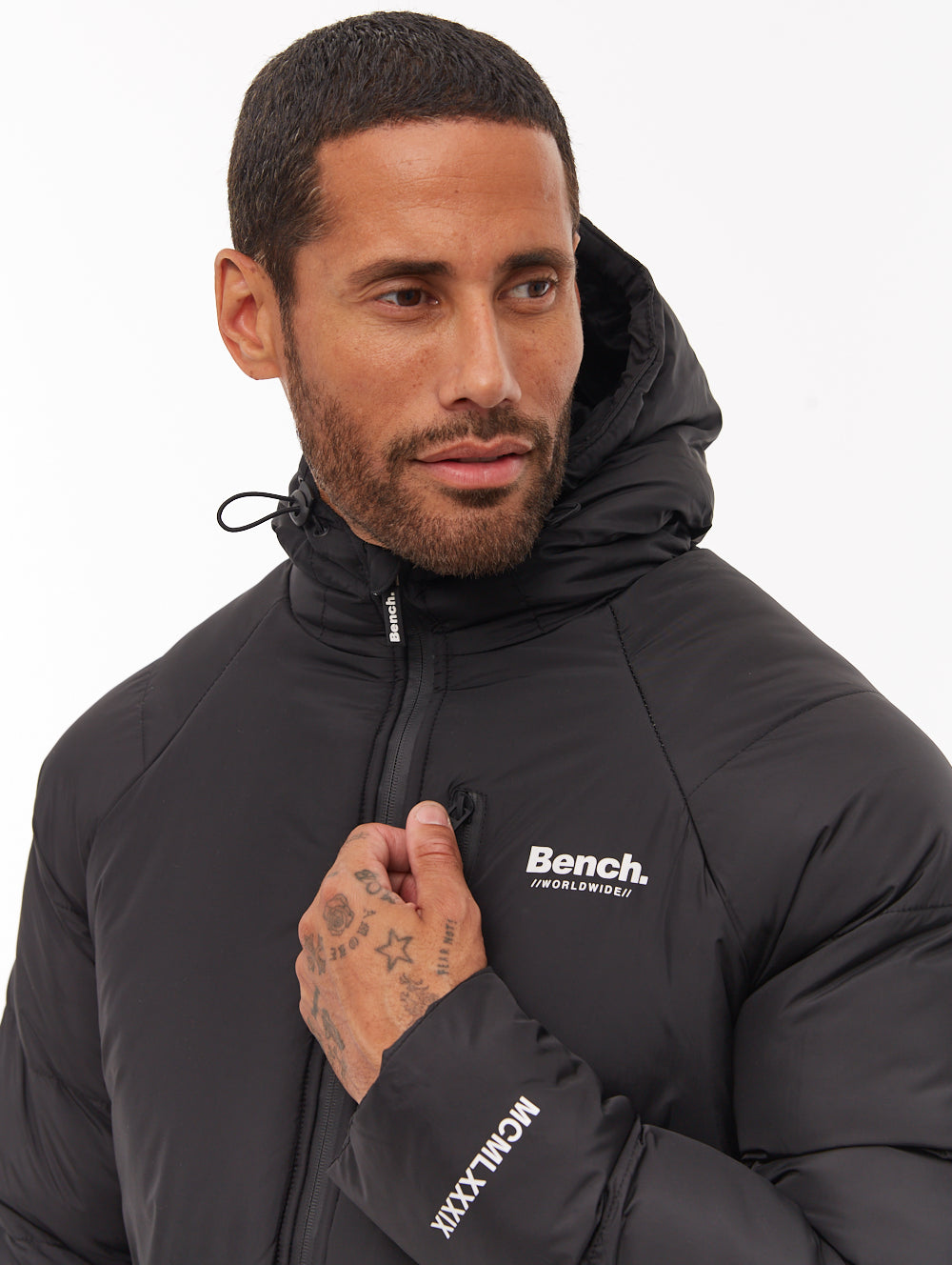 Rafera Hooded Puffer Jacket - Black