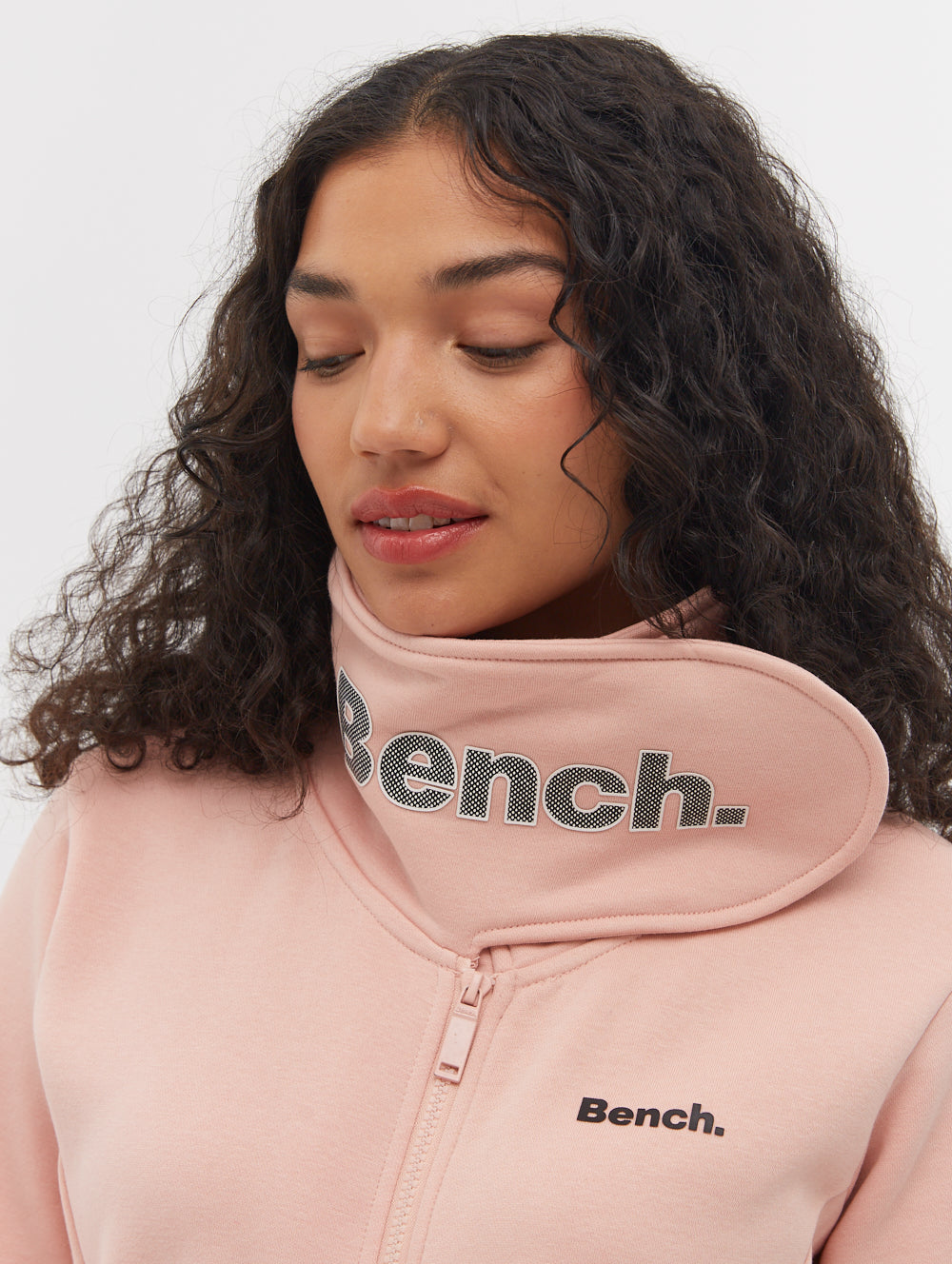 Haylo Wrap Neck Zip-Up