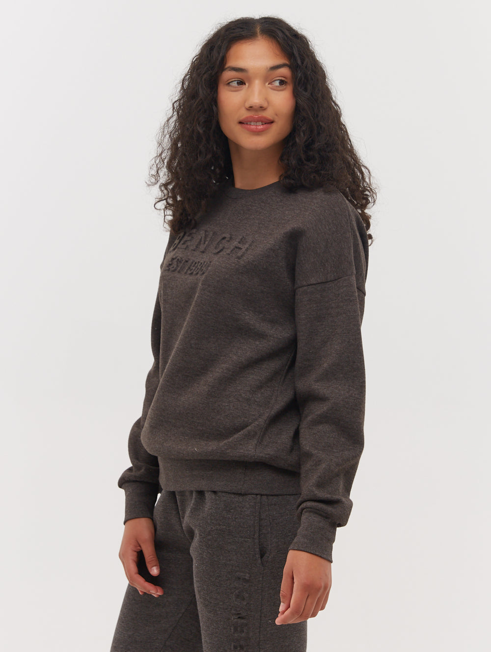 Avyanna Deboss Logo Crew Neck Sweatshirt