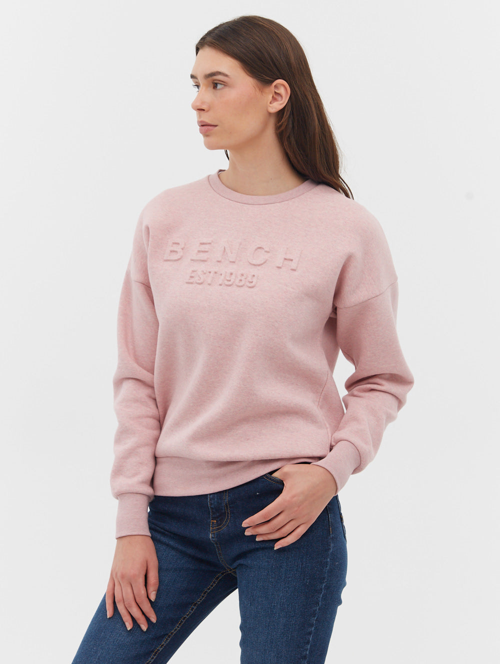 Avyanna Deboss Logo Crew Neck Sweatshirt - BN4E124955