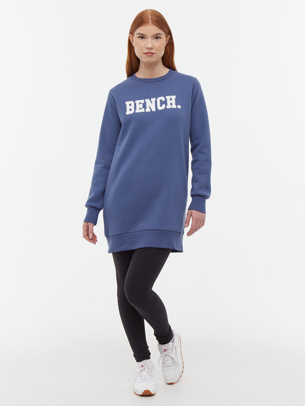 Urlenne Collegiate Logo Crew Neck Sweatshirt Dress