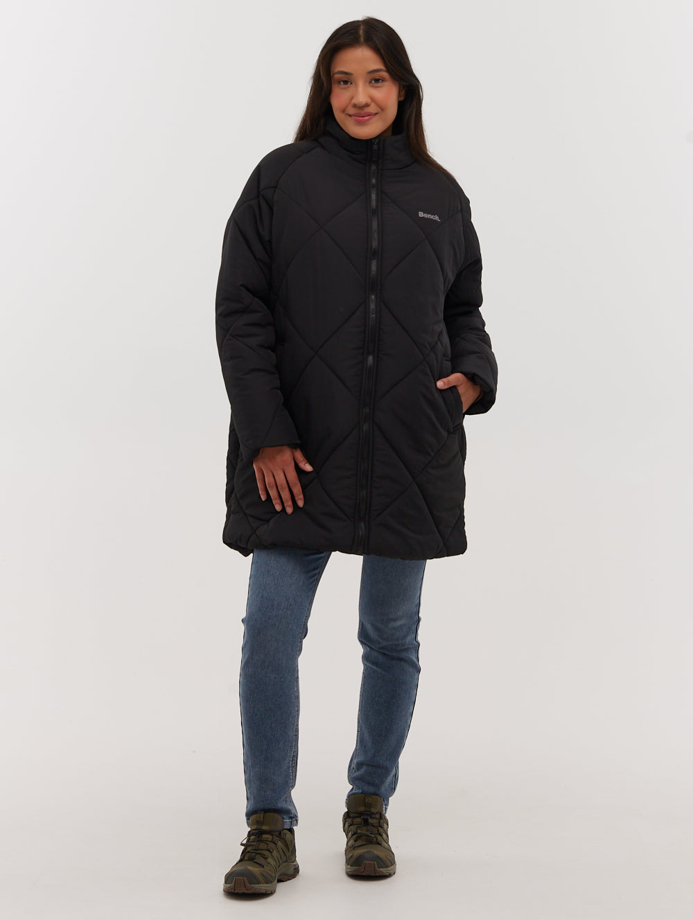 Yarah Oversize Diamond Puffer Coat