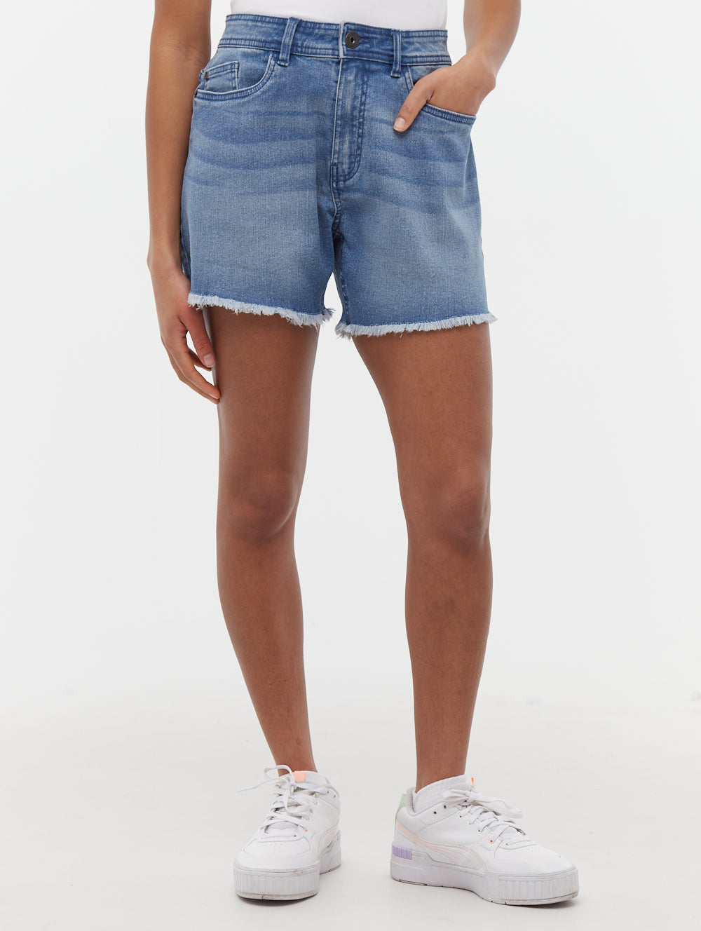Kaylie High Rise Jean Shorts