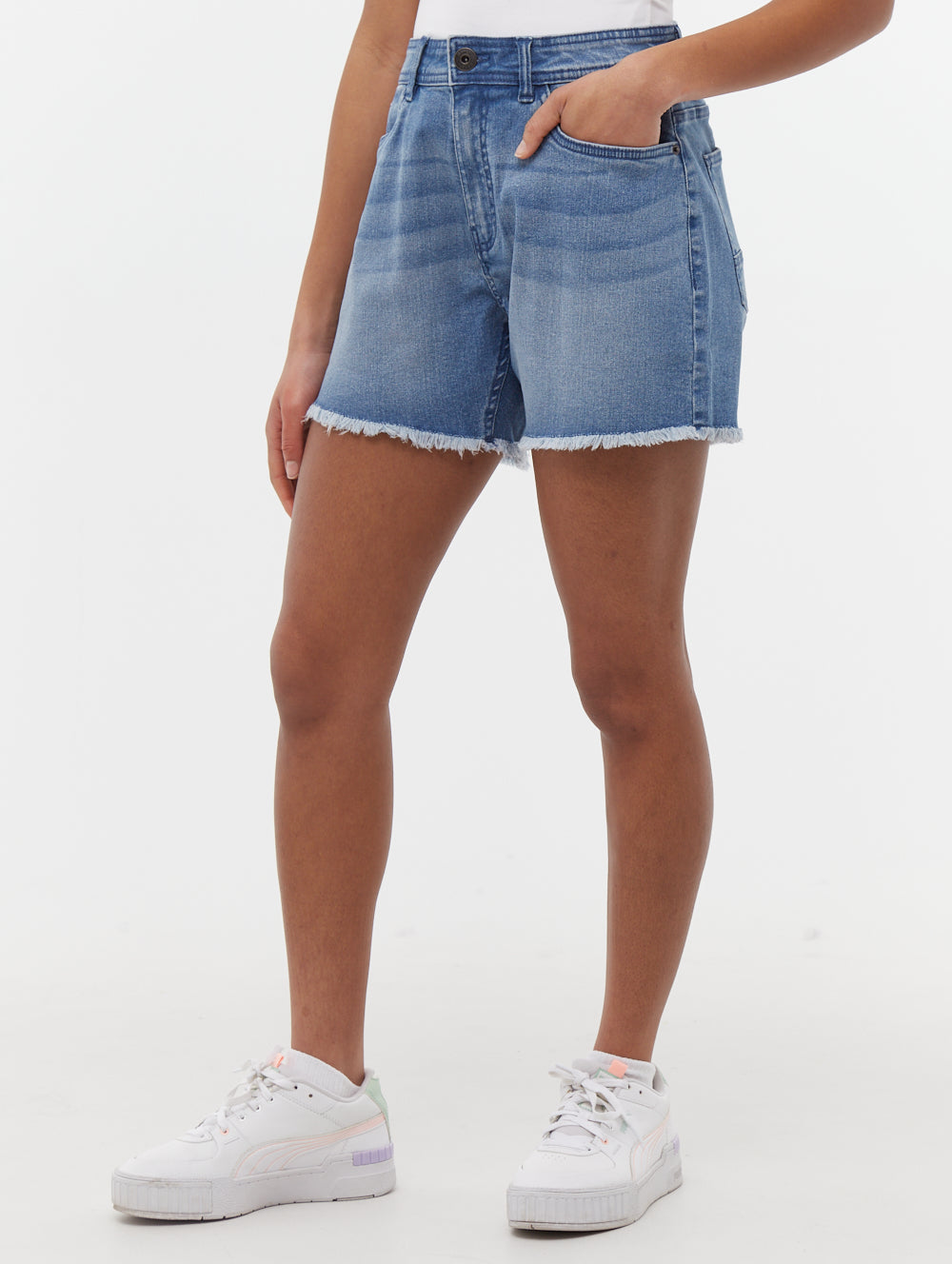 Kaylie High Rise Jean Shorts